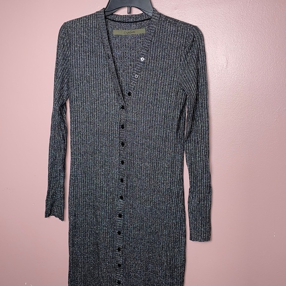 ENZA COSTA
Lurex Sweater Rib Cardigan Midi Dress - Picture 2 of 6